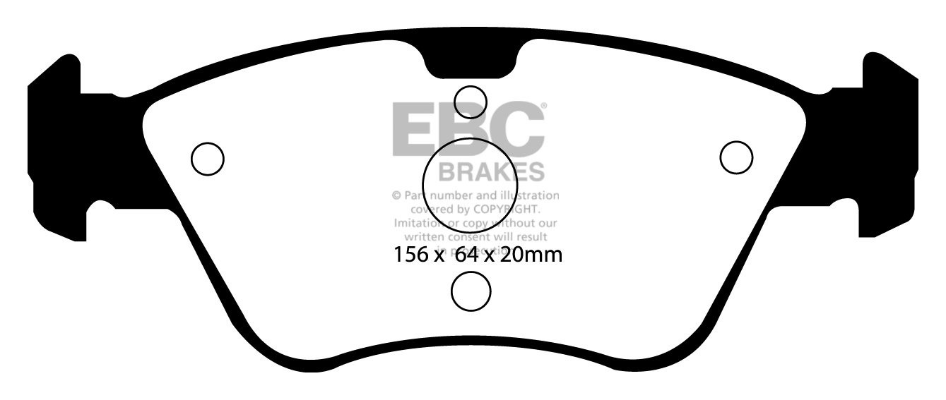 EBC Brakes MERCEDES E-Class (W210) E200 K 97-2002 Remblokken voo