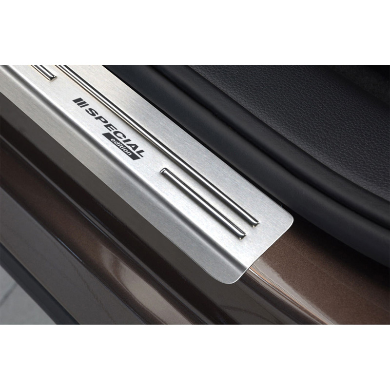 Seuils de portes inoxydable sur mesure pour Volkswagen Sharan II / Seat Alhambra II 2010- - 'Special Edition' - 4-pièces