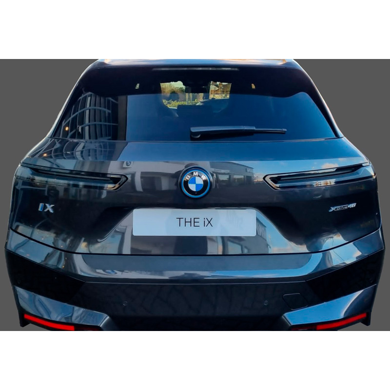 Protection de seuil arrière (ABS) sur mesure pour BMW iX (I20) incl. 'M' Sport & 'M' 2022- Noir