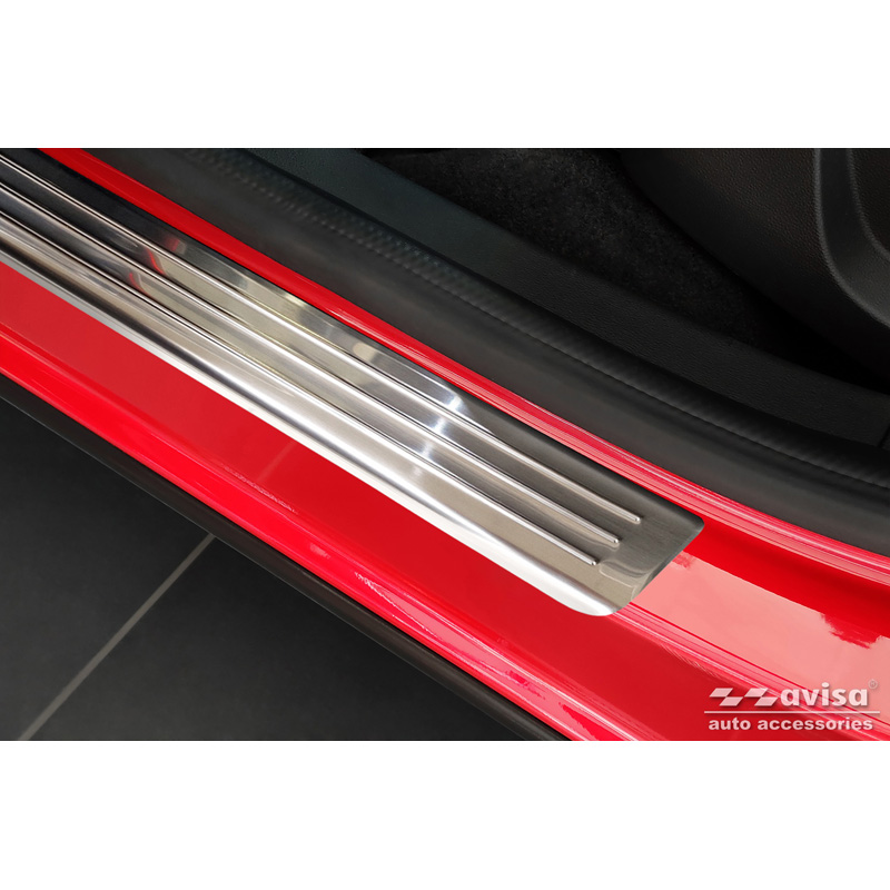 Seuils de portes inox sur mesure pour Renault Arkana 2020- 'Lines' - 4-pièces