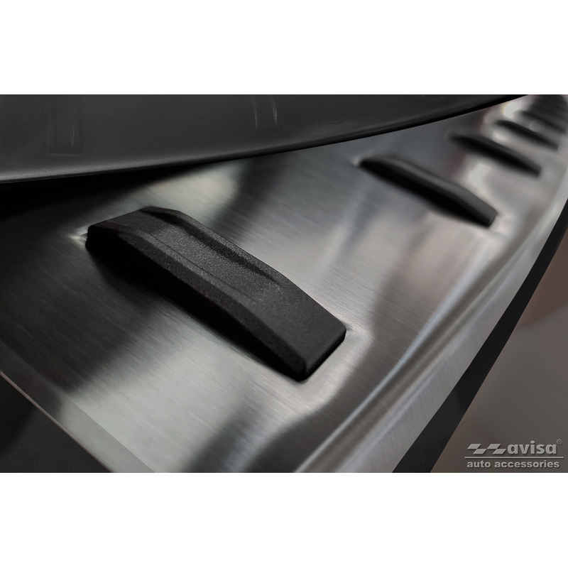 Protection de seuil arrière inox noir sur mesure pour BMW Série 2 (U06) Active Tourer (incl. Paquet M) 2021- 'STRONG EDITION'