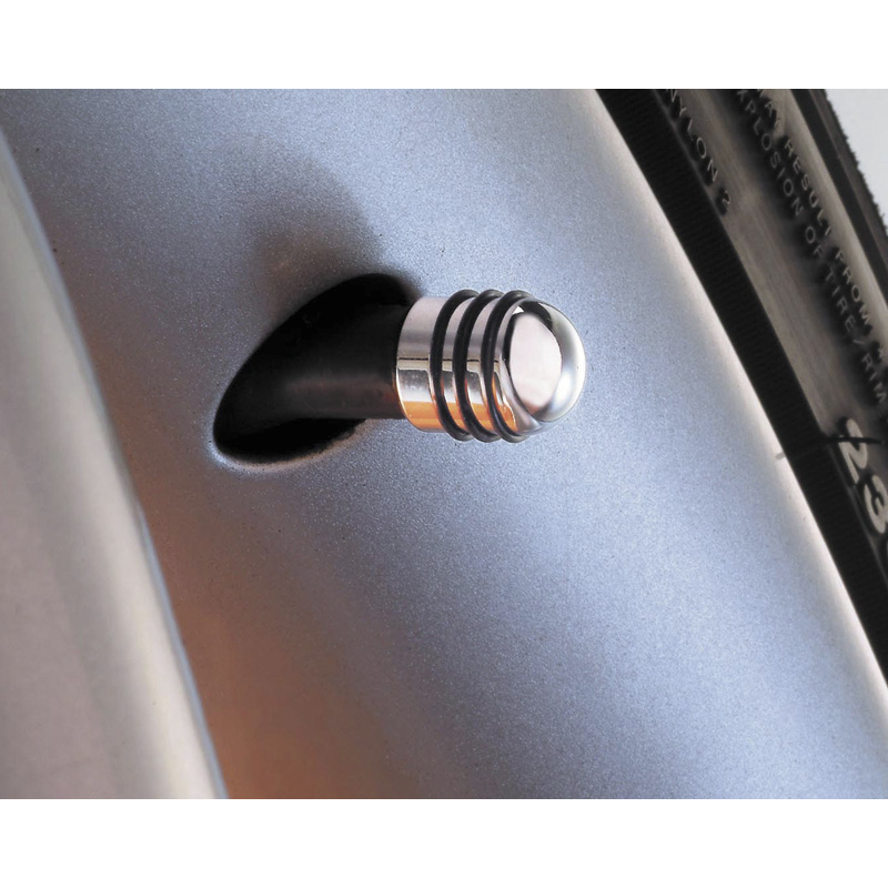 Foliatec AirCaps Capuchons de soupapes Aluminium - 4 pièces - 3 anneau caoutchouc