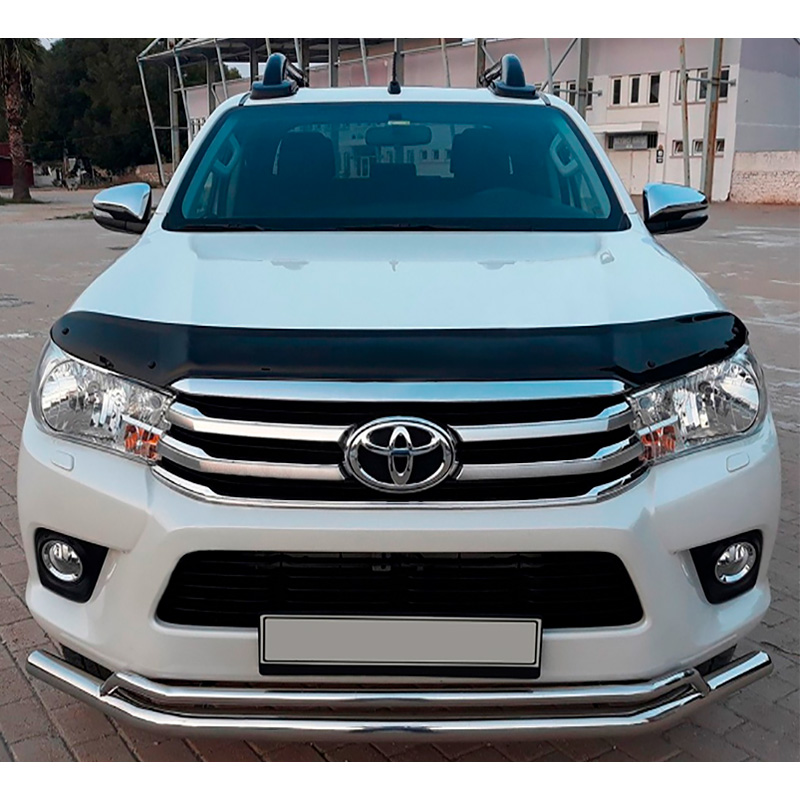 Protection du capot sur mesure pour Toyota Hilux 8ème Gen. 2015-2020 - Noir brillant