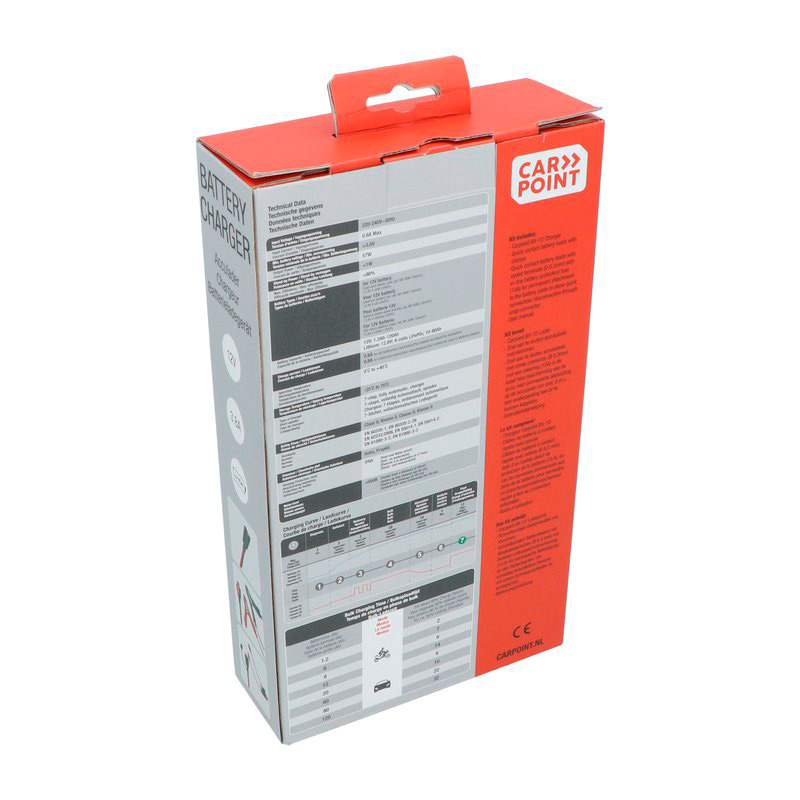 Chargeur de batterie Carpoint BX-1D 12V 3.8 Ampère Lithium
