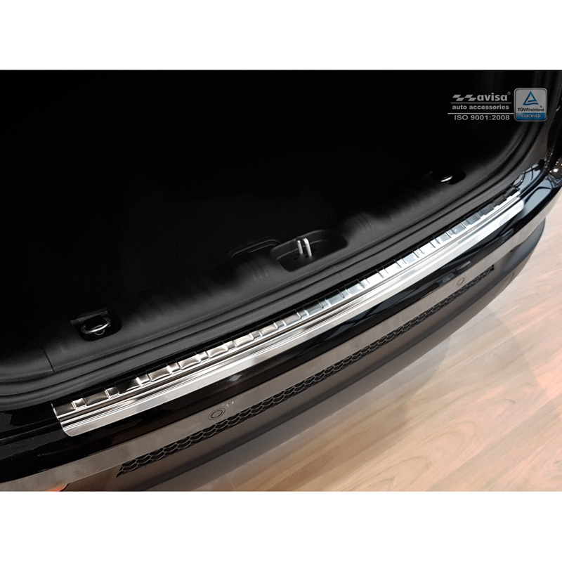 Protection de seuil arrière inox sur mesure pour Jeep Compass 2017- 'Ribs'