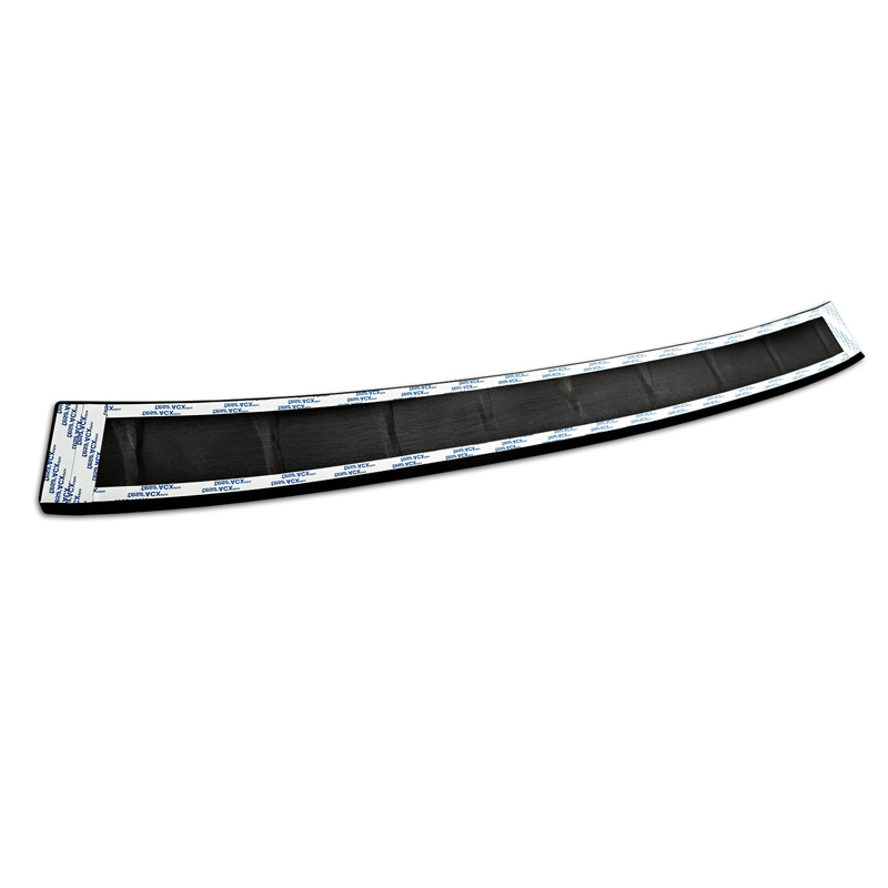 Protection de seuil arrière inox noir mat sur mesure pour Volkswagen ID.7 Tourer 2024- 'Ribs'