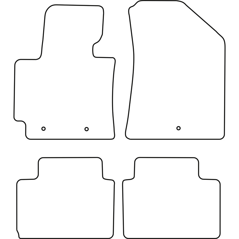 Set de tapis de sol en velours sur mesure pour Kia Soul II 2014-2019