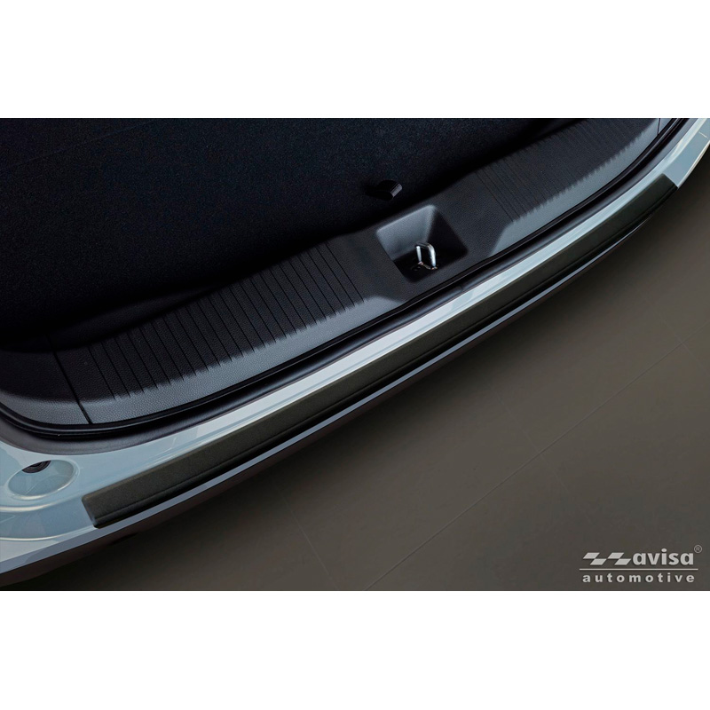 Avisa Protection de seuil arrière inox noir mat sur mesure Honda HR-V III 2021- 'Ribs'