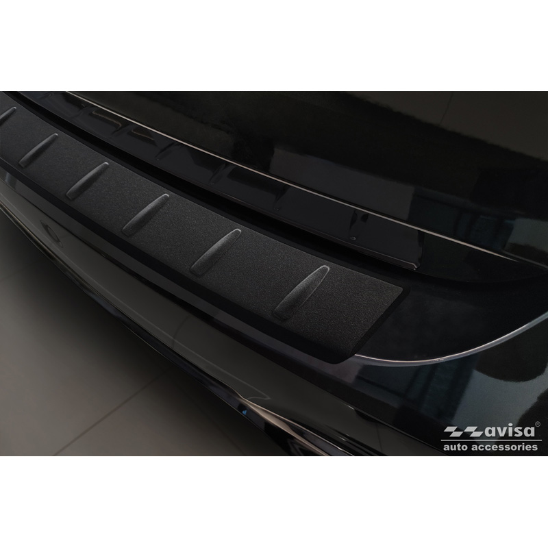 Protection de seuil arrière inox noir mat sur mesure pour MG (E)HS Facelift 2020-2023 & Facelift 2023-2024 'Ribs'