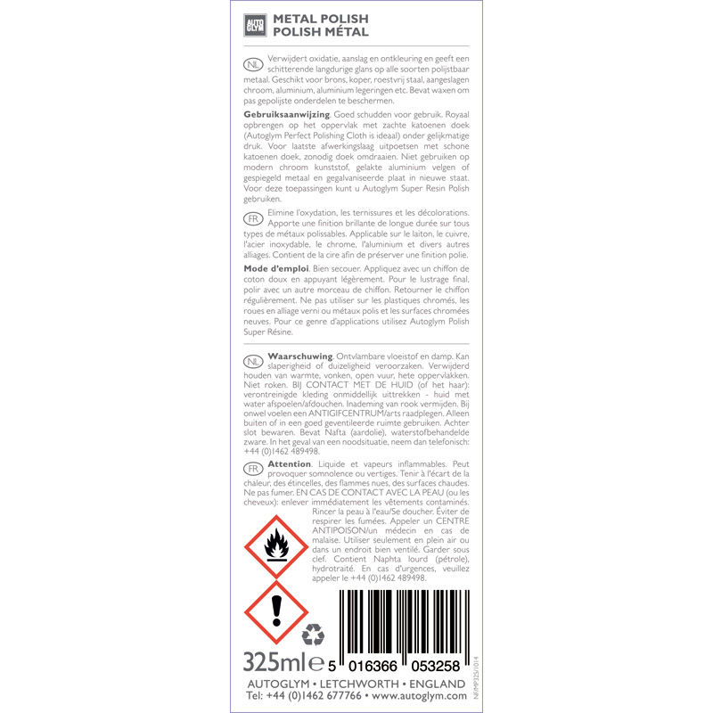Autoglym Métal Polish 325ML