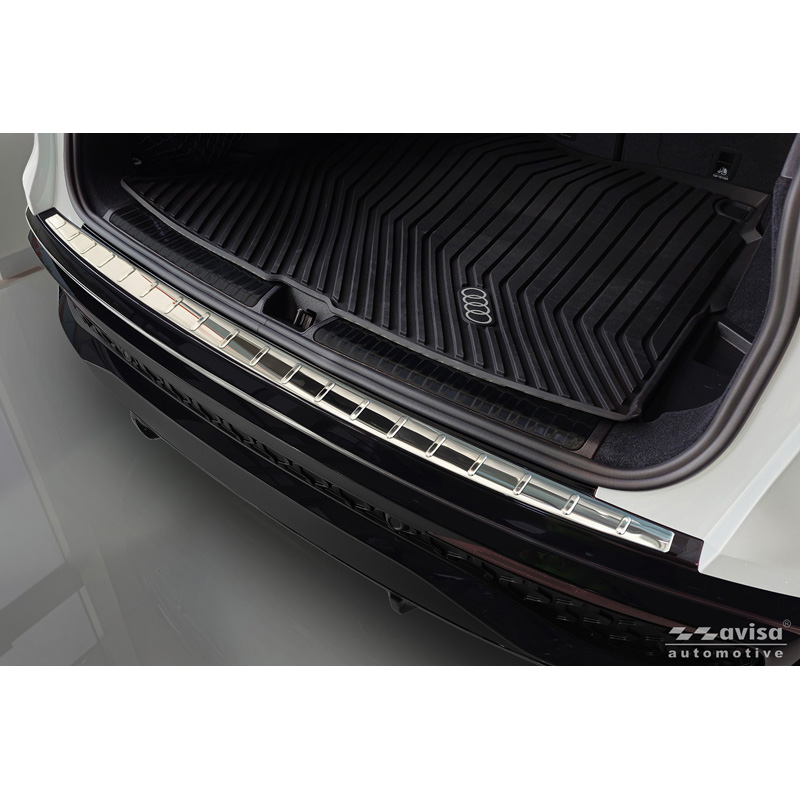 Avisa Protection de seuil arrière inox Chrome sur mesure pour Audi Q5 (GUB) 2025- 'Ribs'
