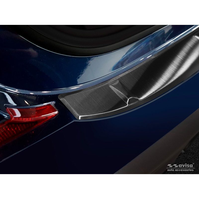 Protection de seuil arrière inox noir sur mesure pour BMW Série 3 G20 Sedan Paquet M 2018-