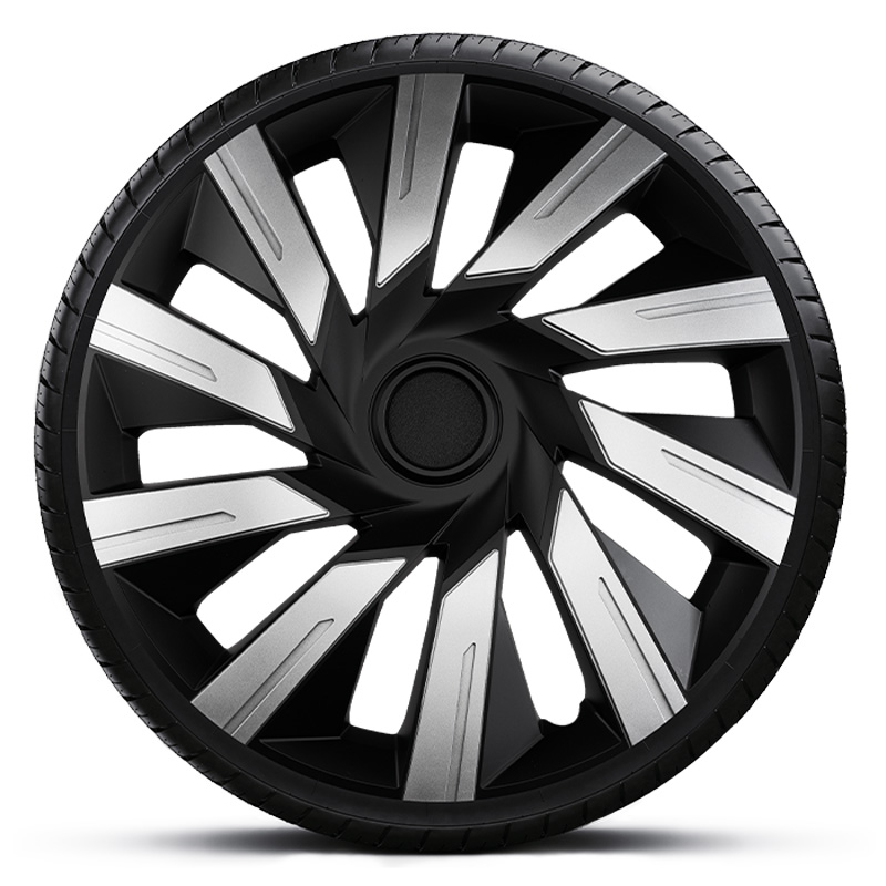 Jeu d'enjoliveurs J-Tec Tecna 15-inch argent/noir