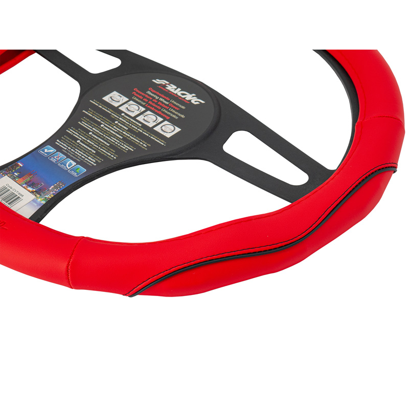 Simoni Racing Couvre-Volant Pretty -  Eco-Cuir Rouge - 37-39cm