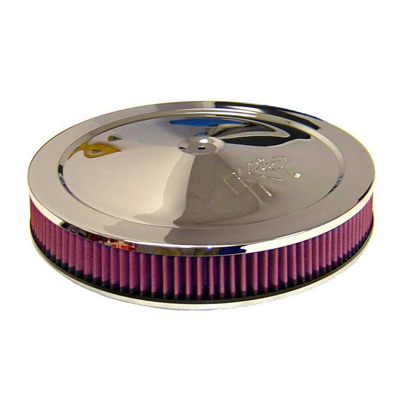 K&N Filtre à Air rond - 130mm raccord, 356mm diamètre, 98mm hauteur (60-1263)
