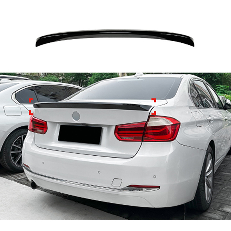 Spoiler arrière sur mesure pour BMW Série 3 F30 Sedan 2012-2019 (ABS Noir Luisant)