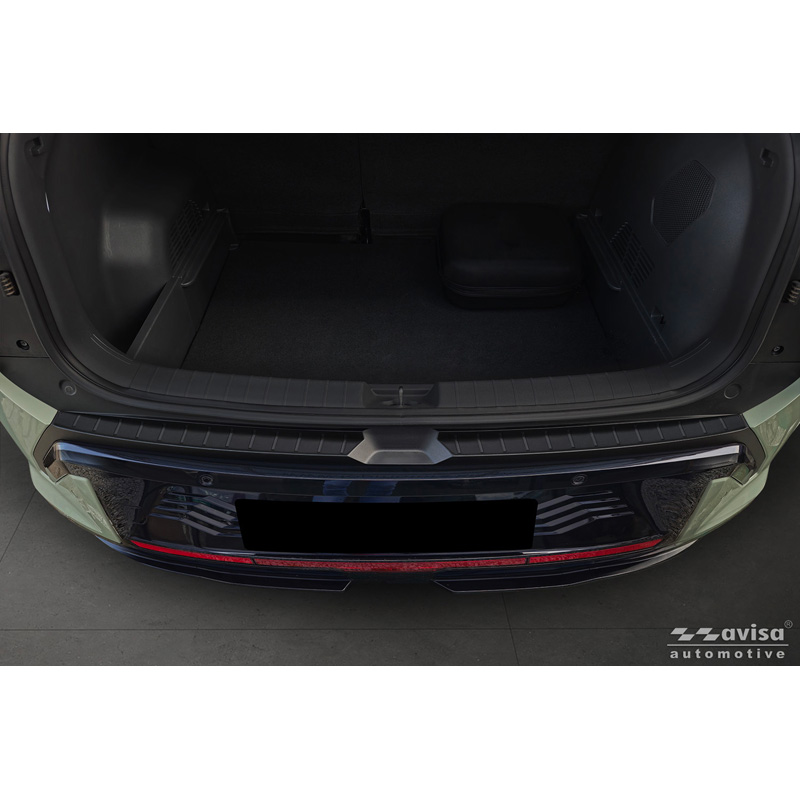 Avisa Protection de Seuil de Coffre Acier Inox sur mesure pour KIA EV3 GT 2024- - Noir Mat - 2 pièces