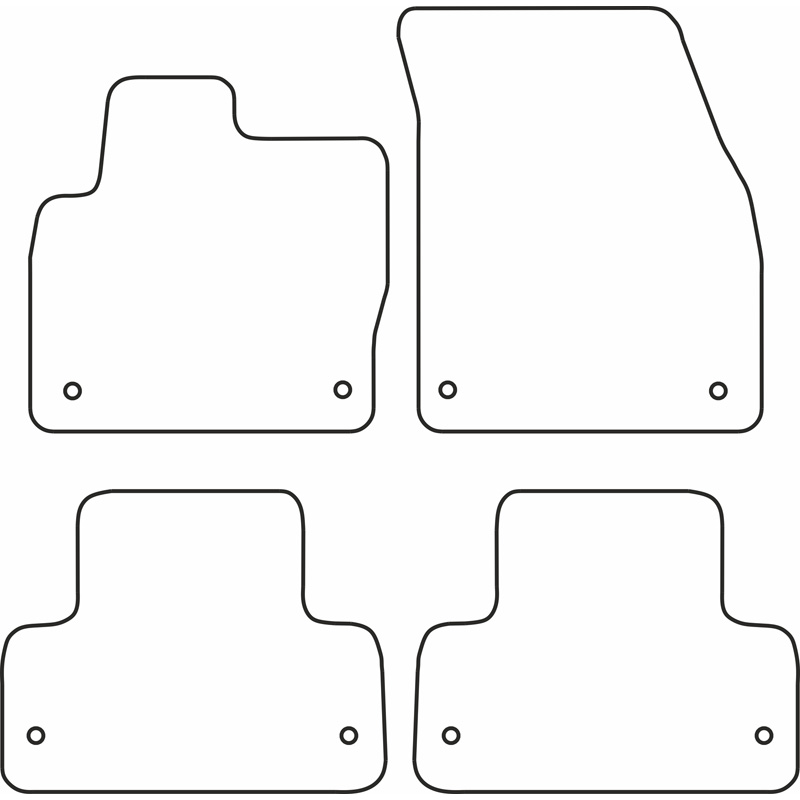 Set de tapis de sol sur mesure pour Range Rover Evoque 2011-2019