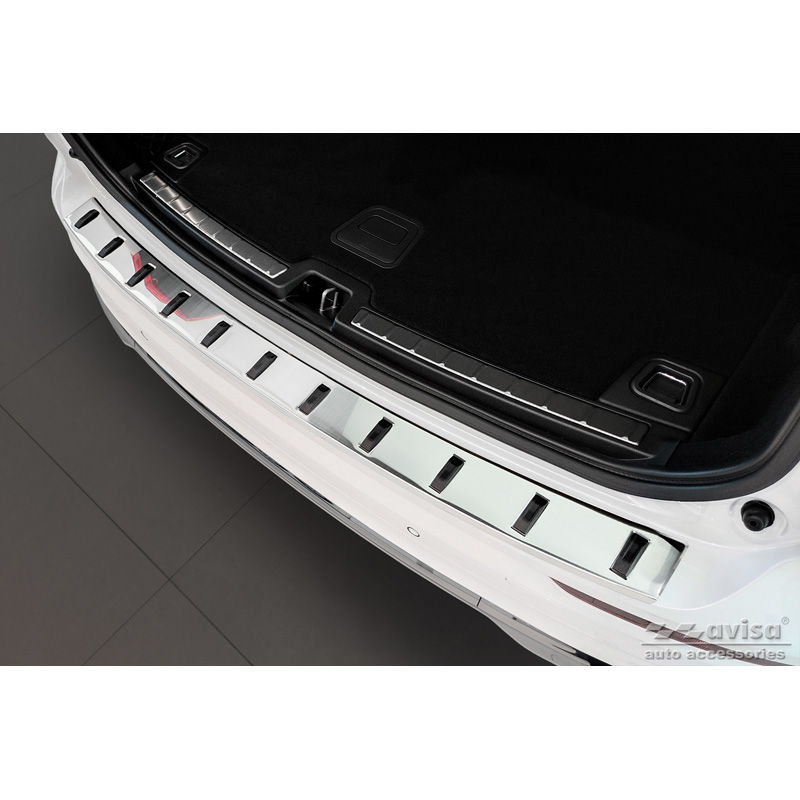 Protection de seuil arrière inox sur mesure pour Volvo XC60 II 2017-2021 & Facelift 2021- (incl. R-Design) 'STRONG EDITION'