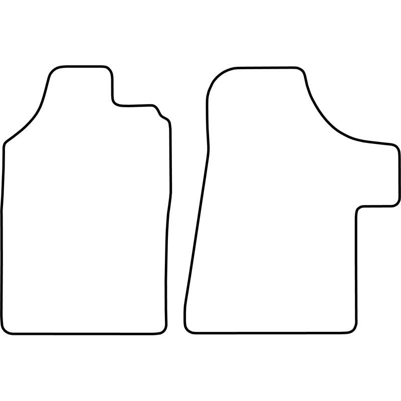 Set de tapis de sol en velours sur mesure pour Mercedes Vito 2004-2010 (seulement avant)