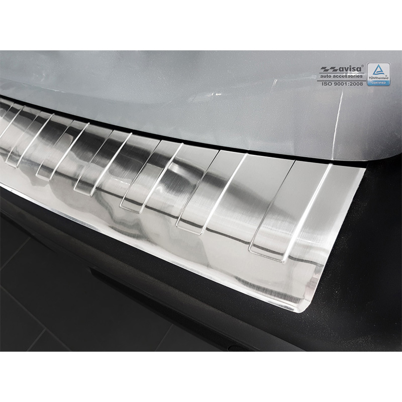 Protection de seuil arrière inox sur mesure pour Citroën C3 Aircross II 2017- 'Ribs'