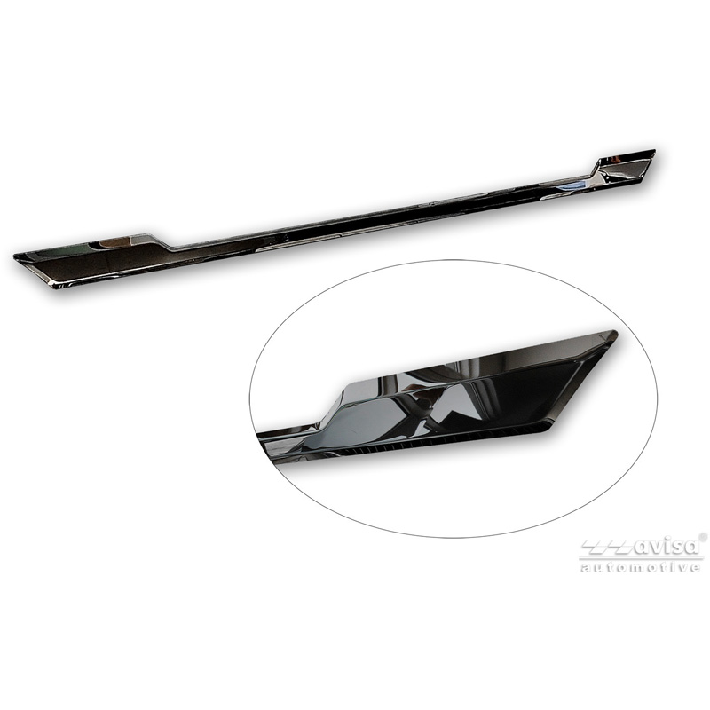 Avisa Moulure de hayon en Inox Noir Chrome sur mesure pour Skoda Kamiq (NW4) 2019-2024 & Facelift 2024-