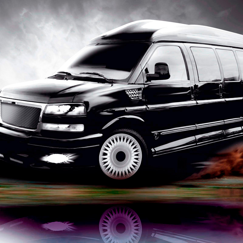 Jeu d'enjoliveurs J-Tec Camaro Sprinter Van 15-inch (sphère)