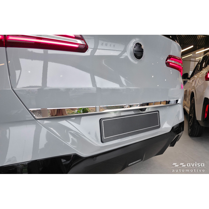 Avisa Revêtement d'habillage du hayon du coffre inox Chrome sur mesure pour BMW X3 (G45) 2024- excl. M-Sport