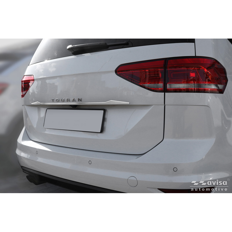 Avisa Revêtement d'habillage du hayon du coffre inox brossé sur mesure pour Volkswagen Touran (5T1) R-Line 2015-