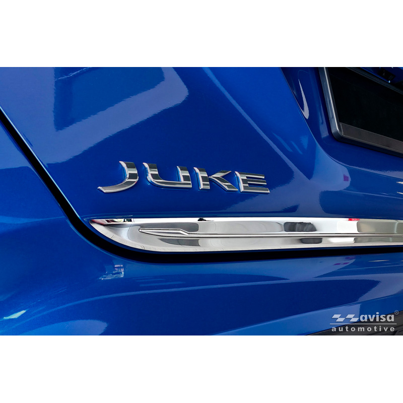 Avisa Revêtement d'habillage du hayon du coffre inox Chrome sur mesure pour Nissan Juke II (F16) 2019-