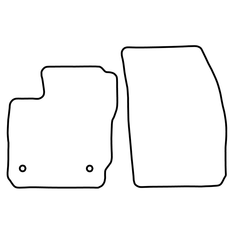 Set de tapis de sol sur mesure pour Ford Transit Courier 2014-2019 (seulement avant)