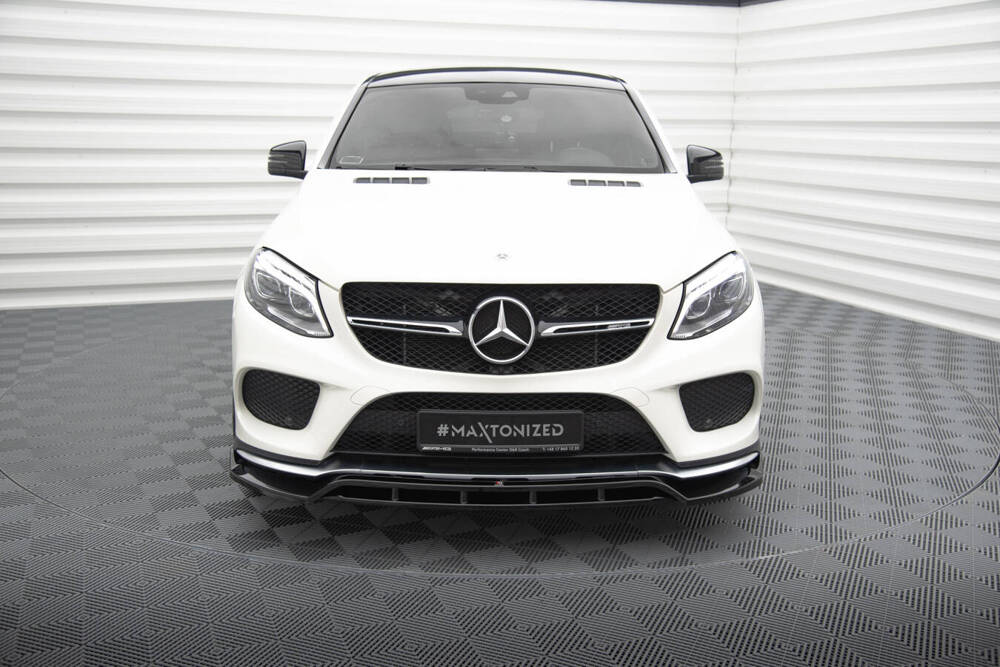 Voorspoiler V.2 Mercedes GLE Coupe AMG Pakket C292 Maxton Glans Zwart