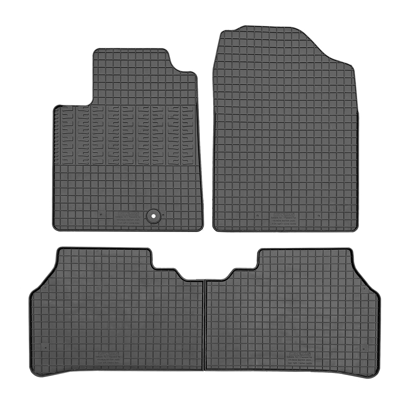 CIKCAR Set tapis de caoutchouc sur mesure pour Hyundai Inster EV (AX1) 2024- (3-pièces + points de fixage)