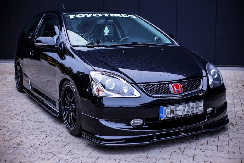 Voorspoiler Honda Civic EP3 (MK7) Type-R/S Facelift V.1 Glanzend