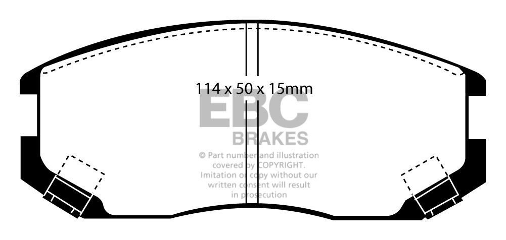 EBC Brakes PROTON Persona 2.0 D (C95A) 96-98 Remblokken voorzijd