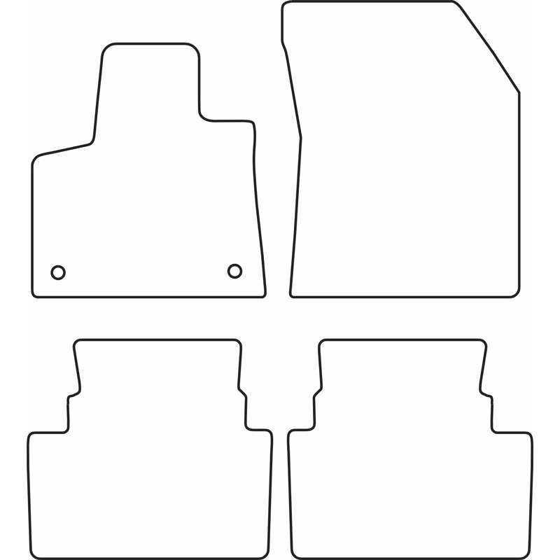 Set de tapis de sol en velours sur mesure pour Citroën C5 Aircross 2019-