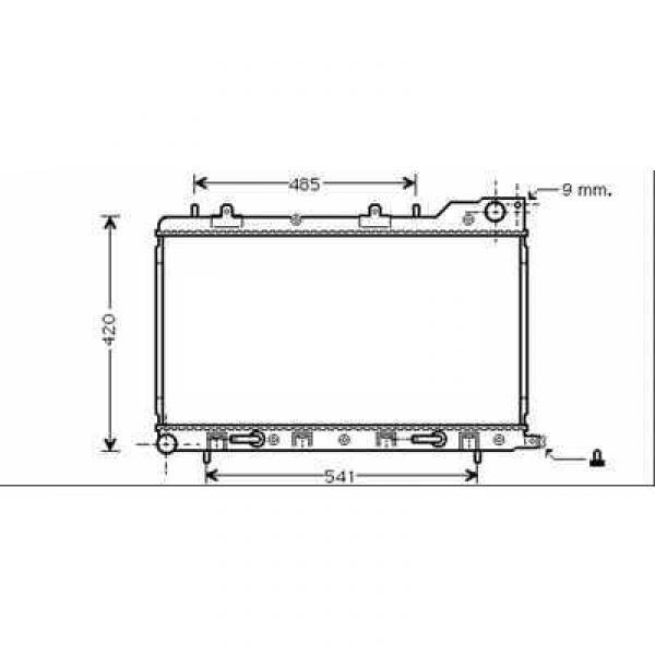 Radiator SUBARU FORESTER 02-05 360x686 130 kw 177 Ps.