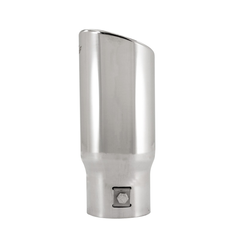 Simoni Racing Embout d'Échappement Rond/Oblique Inox - Ø76xL180mm - Montage ->64mm