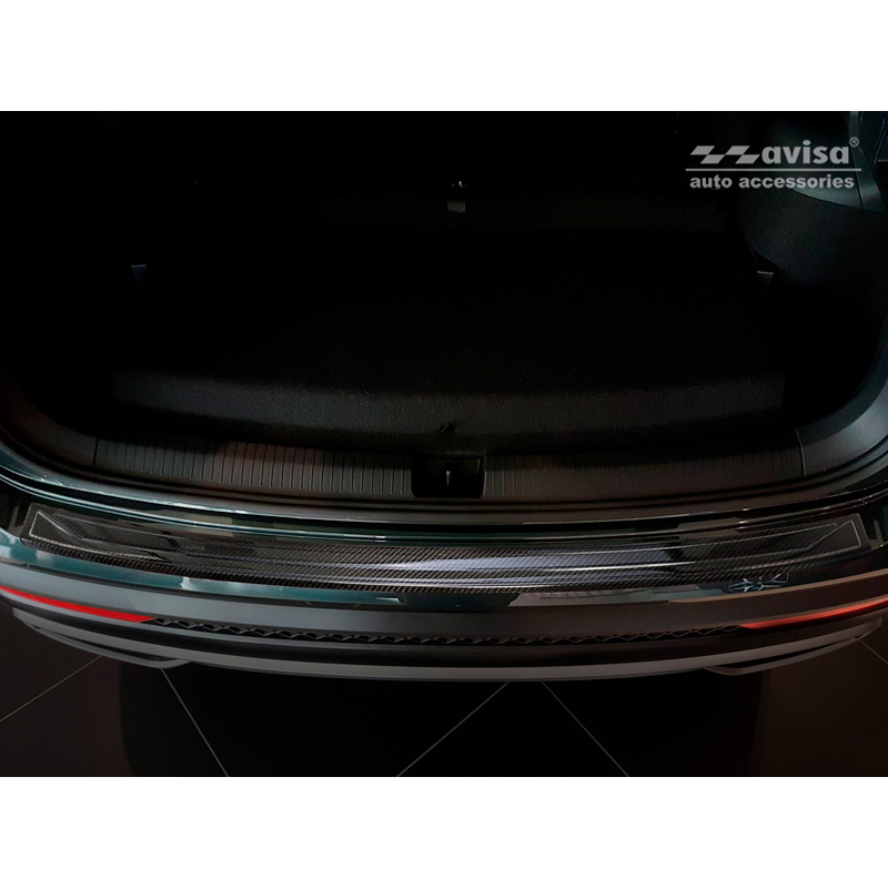 Protection de seuil arrière carboné 3D sur mesure pour Seat Tarraco 2019-