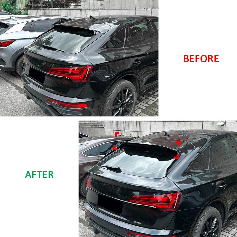 Becquet de toit (Spoiler Cap) sur mesure pour Audi Q5 (FYT) Sportback 2020-2025 (ABS Noir Luisant)
