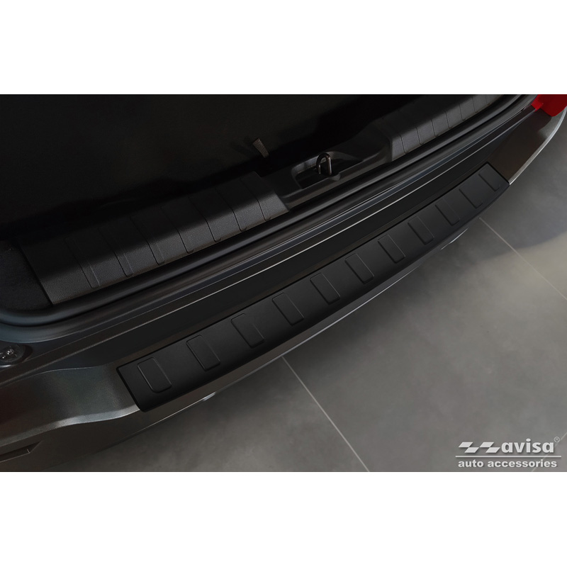 Protection de seuil arrière inox noir mat sur mesure pour Jeep Avenger + EV 2023- 'Ribs'