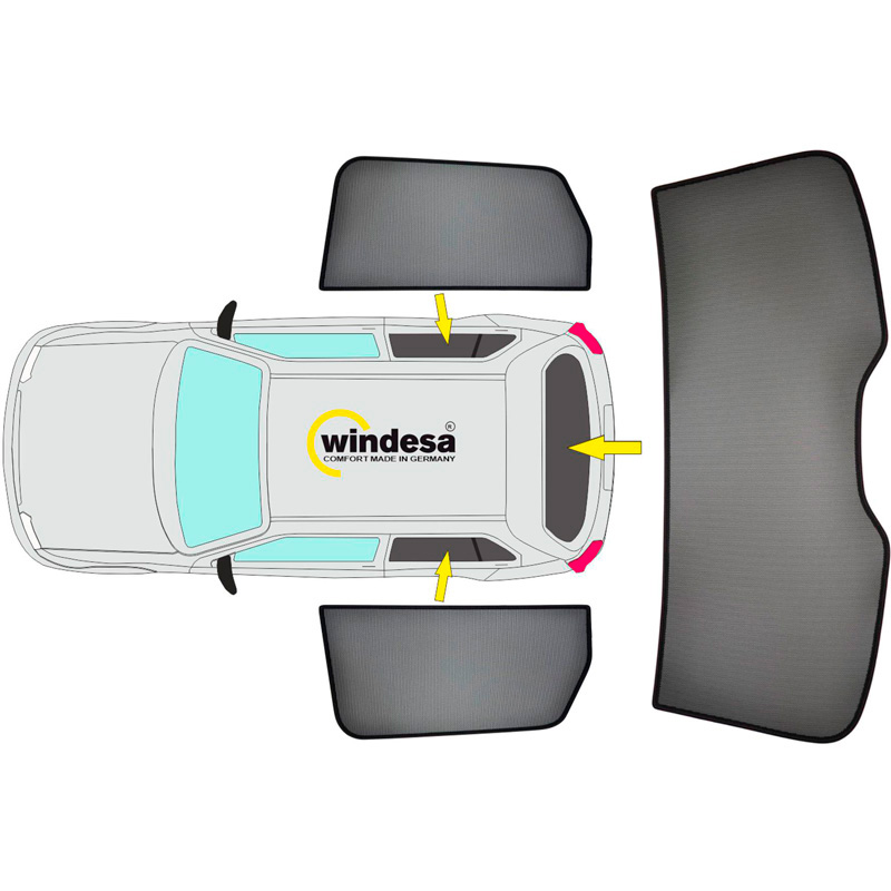 SunClip Protection visuelle & solaire sur mesure pour Kia Sportage (NQ5) 2021-