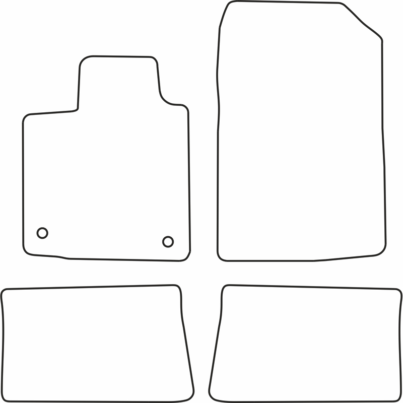 Set de tapis de sol sur mesure pour Renault Twingo 2007-2013