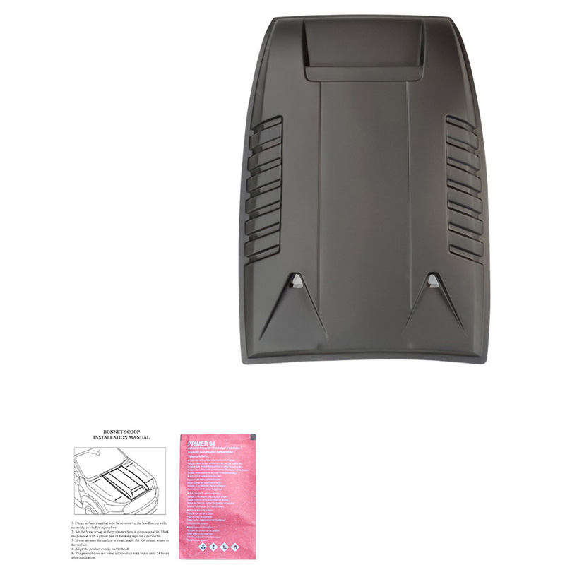 Écope de capot sur mesure pour Ford Ranger T6 2012-2015 - Noir mat