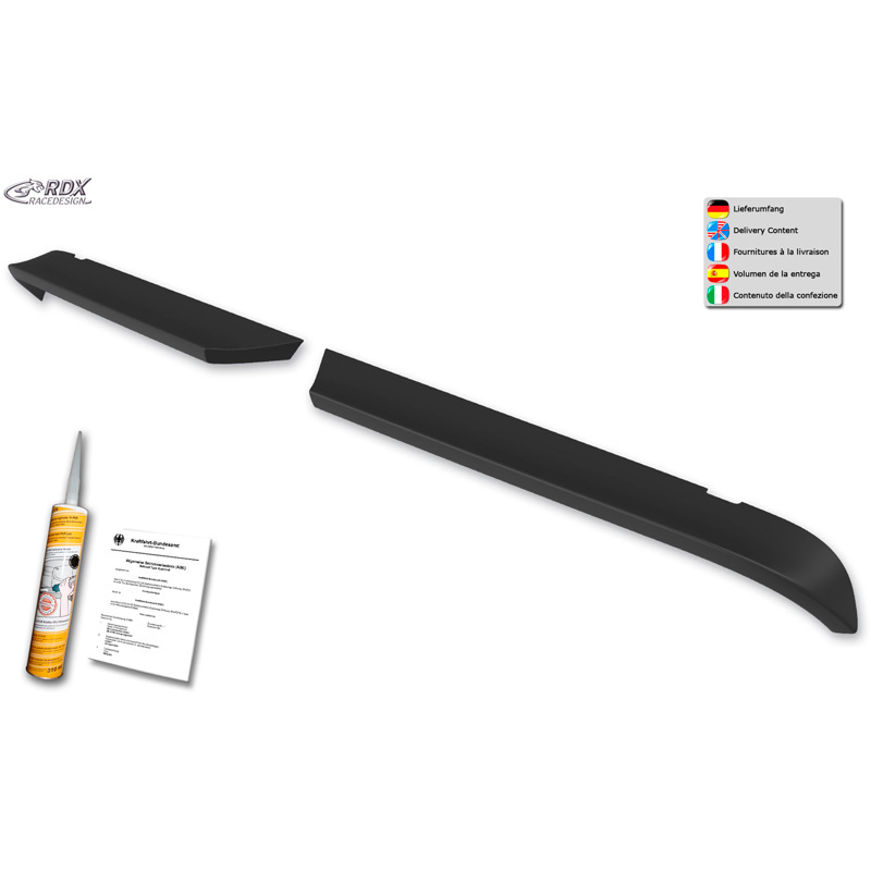 Becquet de toit sur mesure pour Volkswagen Crafter (H2) & MAN TGE (H2) 2017- (avec 2 portes arrières) (PU)