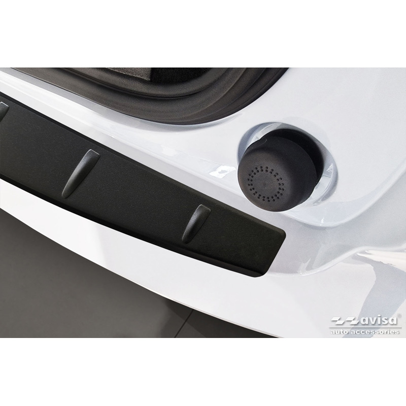 Protection de seuil arrière inox noir mat sur mesure pour Volvo EX30 2023- 'Ribs'