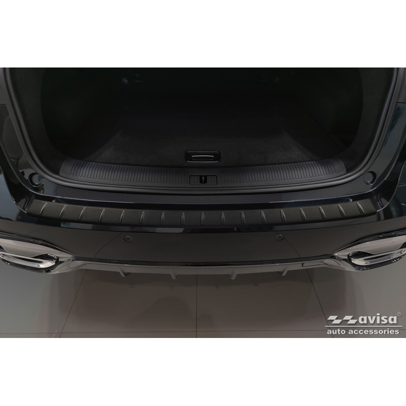 Protection de seuil arrière inox noir mat sur mesure pour MG (E)HS Facelift 2020-2023 & Facelift 2023-2024 'Ribs'