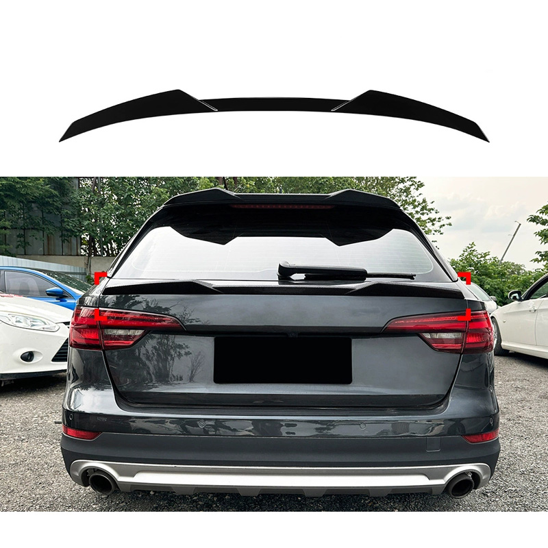 Aileron arrière inférieur sur mesure pour Audi A4 (B9) Avant Facelift 2019-2024 (ABS Noir Luisant)