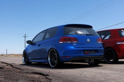 Diffuser VW Golf 5 R32 Look Voor VW Golf 6 GTI Glans Zwart