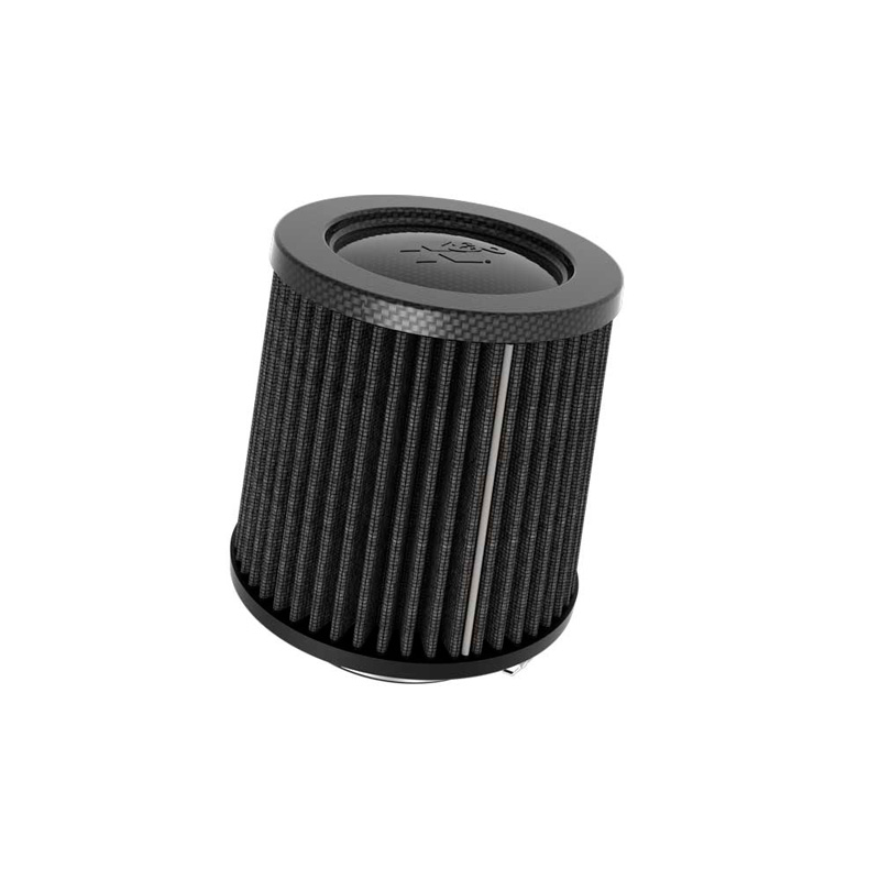 K&N Filtre à Air Noir Dryflow Universel Conique - Capot en fibre de carbone - 70mm raccordement, 129mm de base, 114mm en haut, 127mm hauteur (RU-3137HBK)